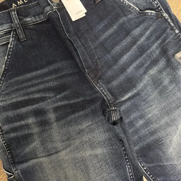 NWT American Eagle Men's Slim Fit Carpenter Jeans - Dark Blue Denim - Size 30x34 - Picture 5 of 9